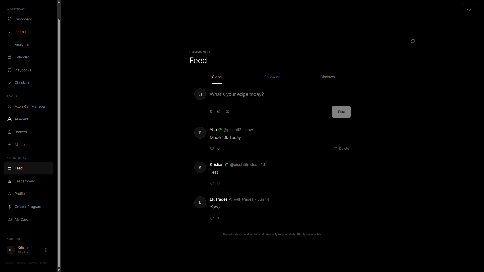 AXON community feed